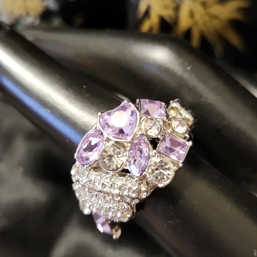 Paparazzi Lavender Rhinestone Ring - 50
